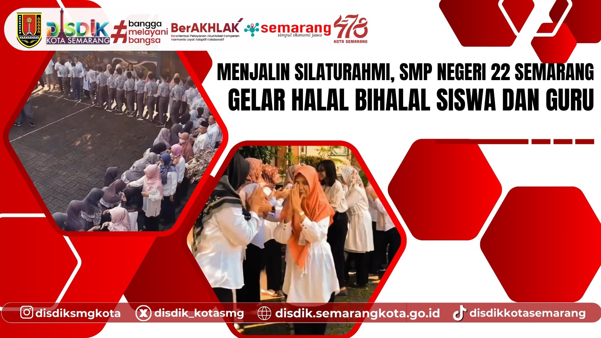 Menjalin Silaturahmi, SMP Negeri 22 Semarang Gelar Halal Bihalal Siswa dan Guru